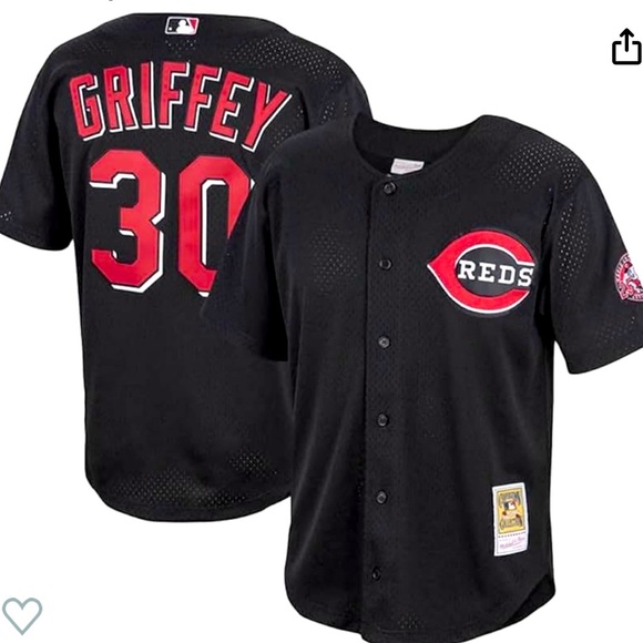 Mitchell Ness Ken Griffey Jr Cincinnati Reds 2000 Jersey Youth